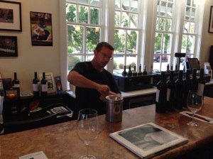 Winemaker, Jeff Keene getting set-up for us
